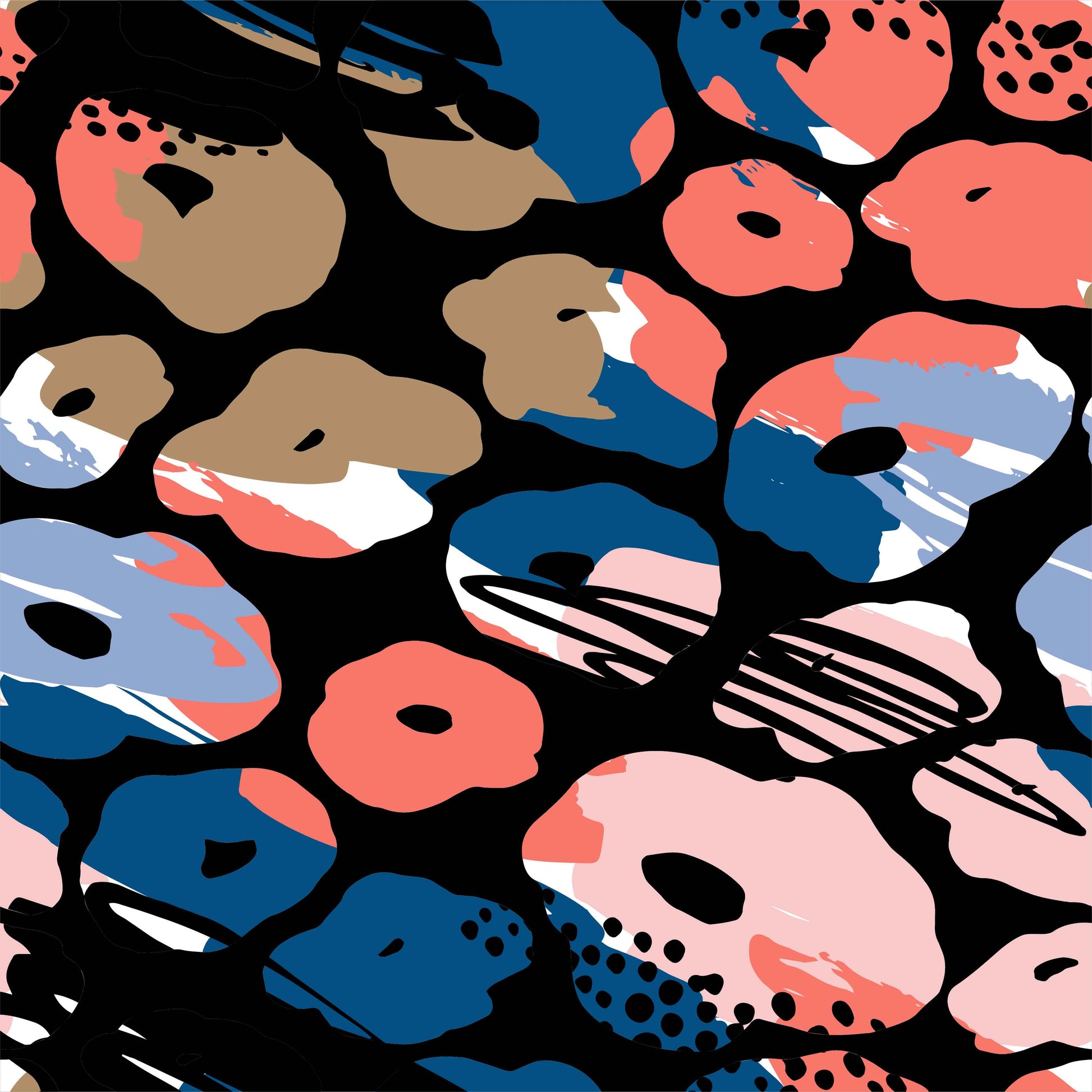 Pattern for printing on leather, acrylic, wood or cork for earring blanks or earring supplies in pattern style - Pattern -  Abstract Floral - 82