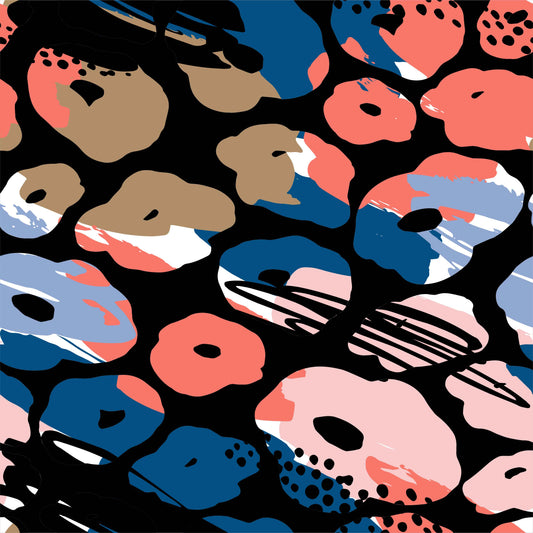 Pattern for printing on leather, acrylic, wood or cork for earring blanks or earring supplies in pattern style - Pattern -  Abstract Floral - 82