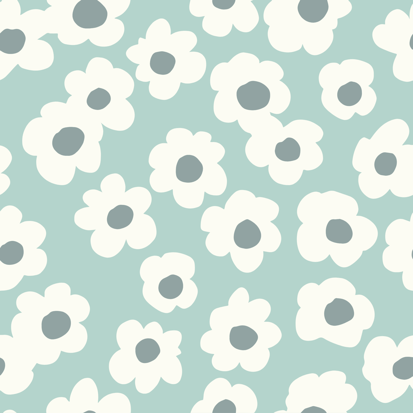 Clear Acrylic - 3cm Fan - 1 Hole - Abstract Floral - 92