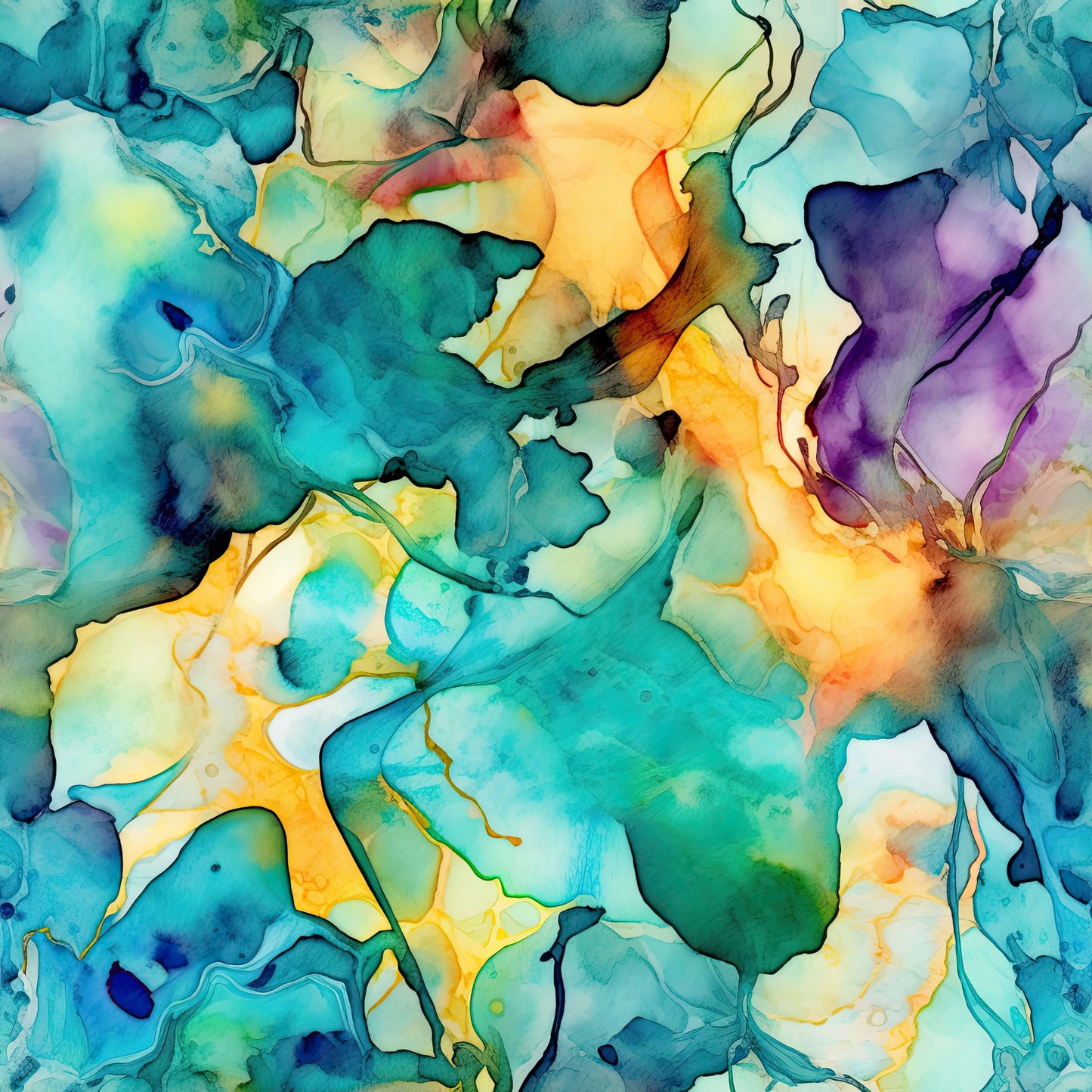 A4 Yupo Paper - Alcohol Ink - 07