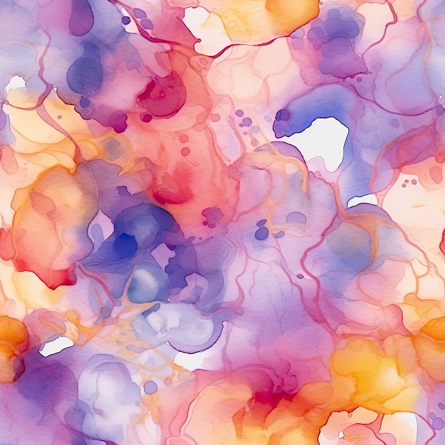 Cork - 30mm - Heart  - Alcohol Ink- 09