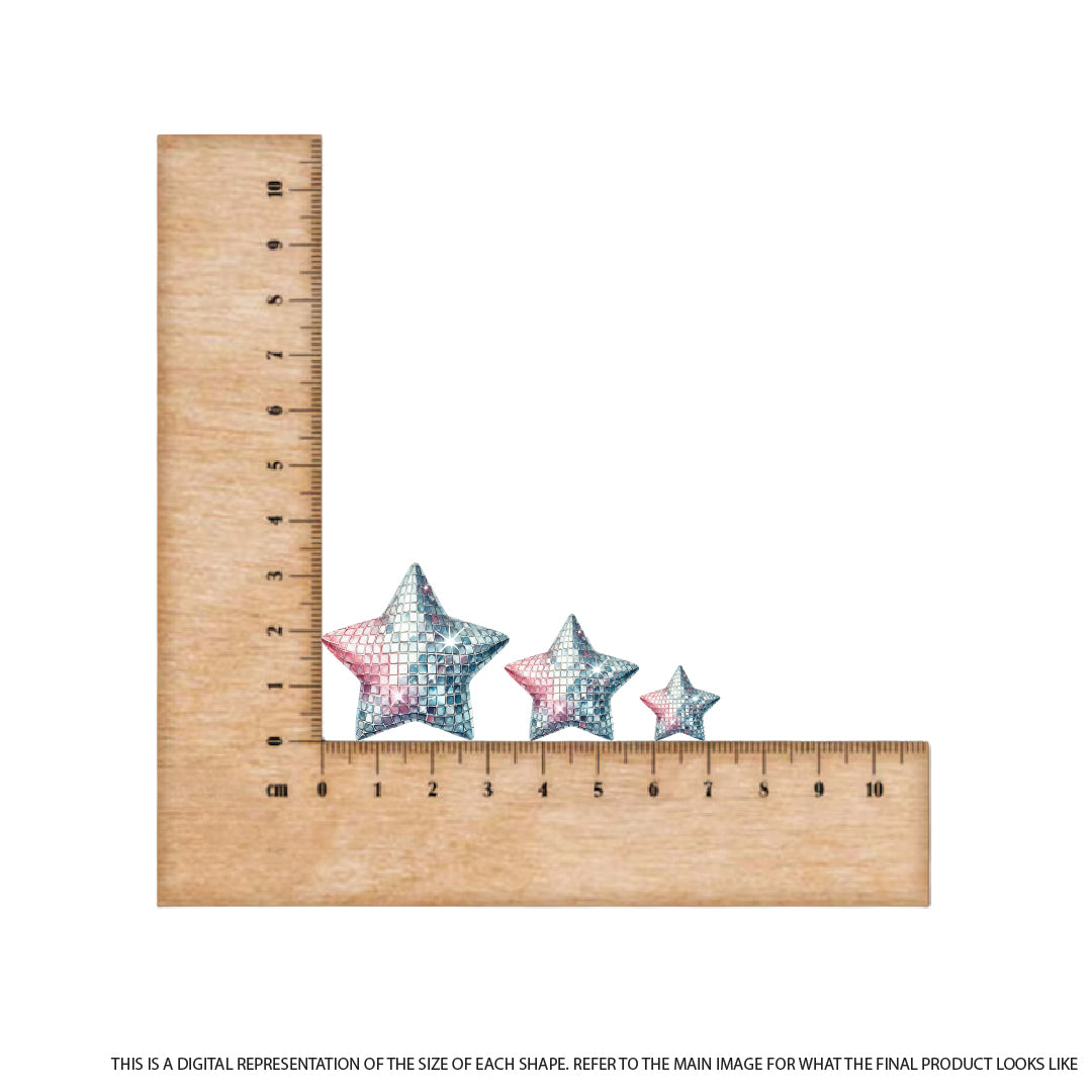 Silver Star on Silver Mirror Acrylic