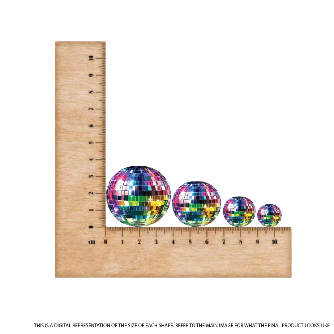 Disco Ball on Silver Mirror Acrylic