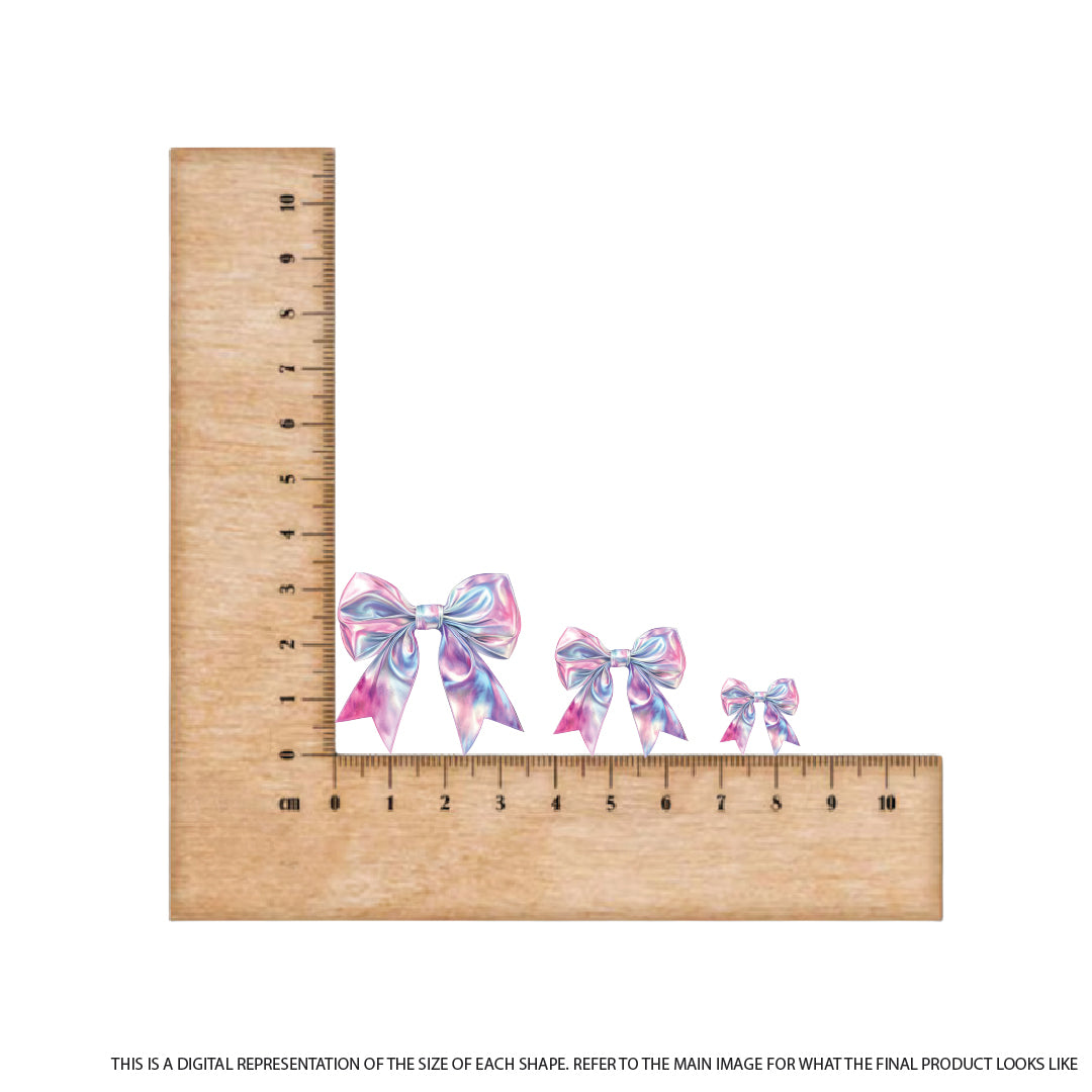 Light purple shiny Bow on Light Purple Acrylic