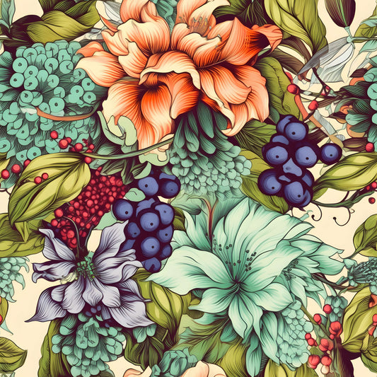 Pattern for printing on leather, acrylic, wood or cork for earring blanks or earring supplies in pattern style - Pattern -  Blooms - 01