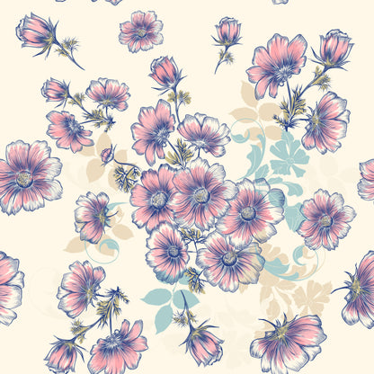 Pattern for printing on leather, acrylic, wood or cork for earring blanks or earring supplies in pattern style - Pattern -  Blooms - 03
