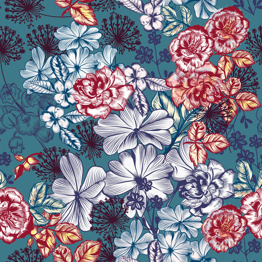 Pattern for printing on leather, acrylic, wood or cork for earring blanks or earring supplies in pattern style - Pattern -  Blooms - 09