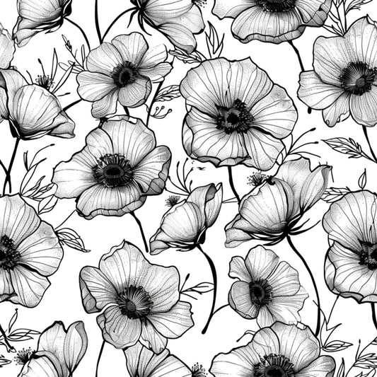 Pattern for printing on leather, acrylic, wood or cork for earring blanks or earring supplies in pattern style - Pattern -  Blooms - 34