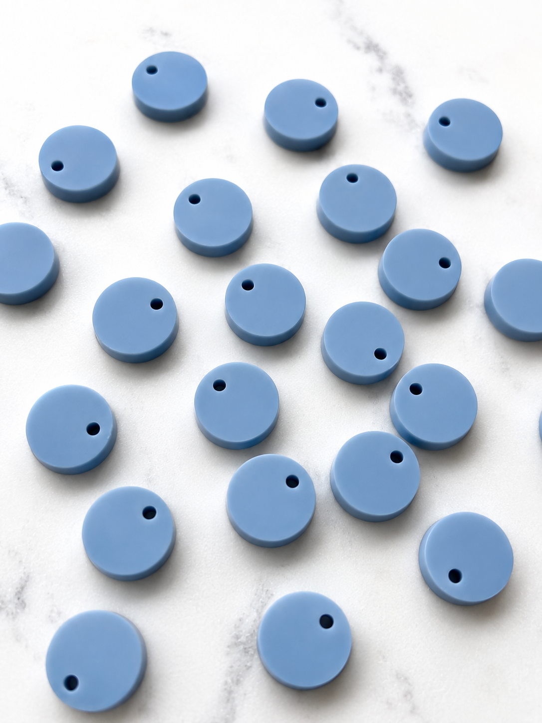 12.5mm or 15mm Bluestone Circle Toppers/Studs- Various Pack Sizes