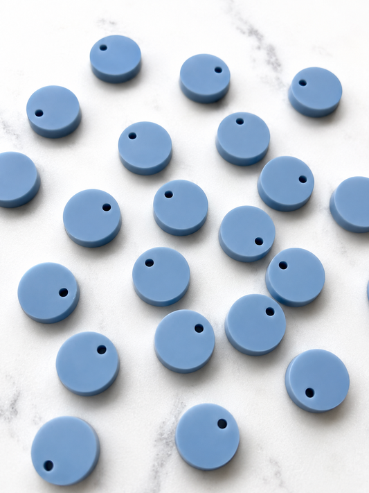 12.5mm or 15mm Bluestone Circle Toppers/Studs- Various Pack Sizes