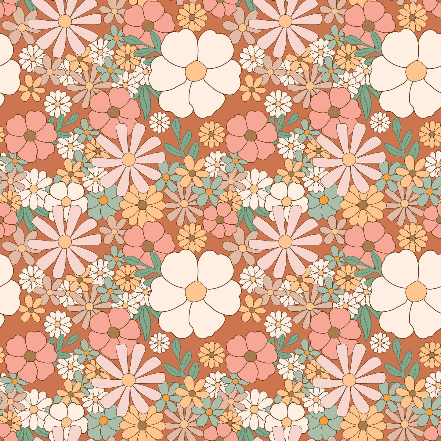 Pattern for printing on leather, acrylic, wood or cork for earring blanks or earring supplies in pattern style - Pattern -  Boho Floral - 03