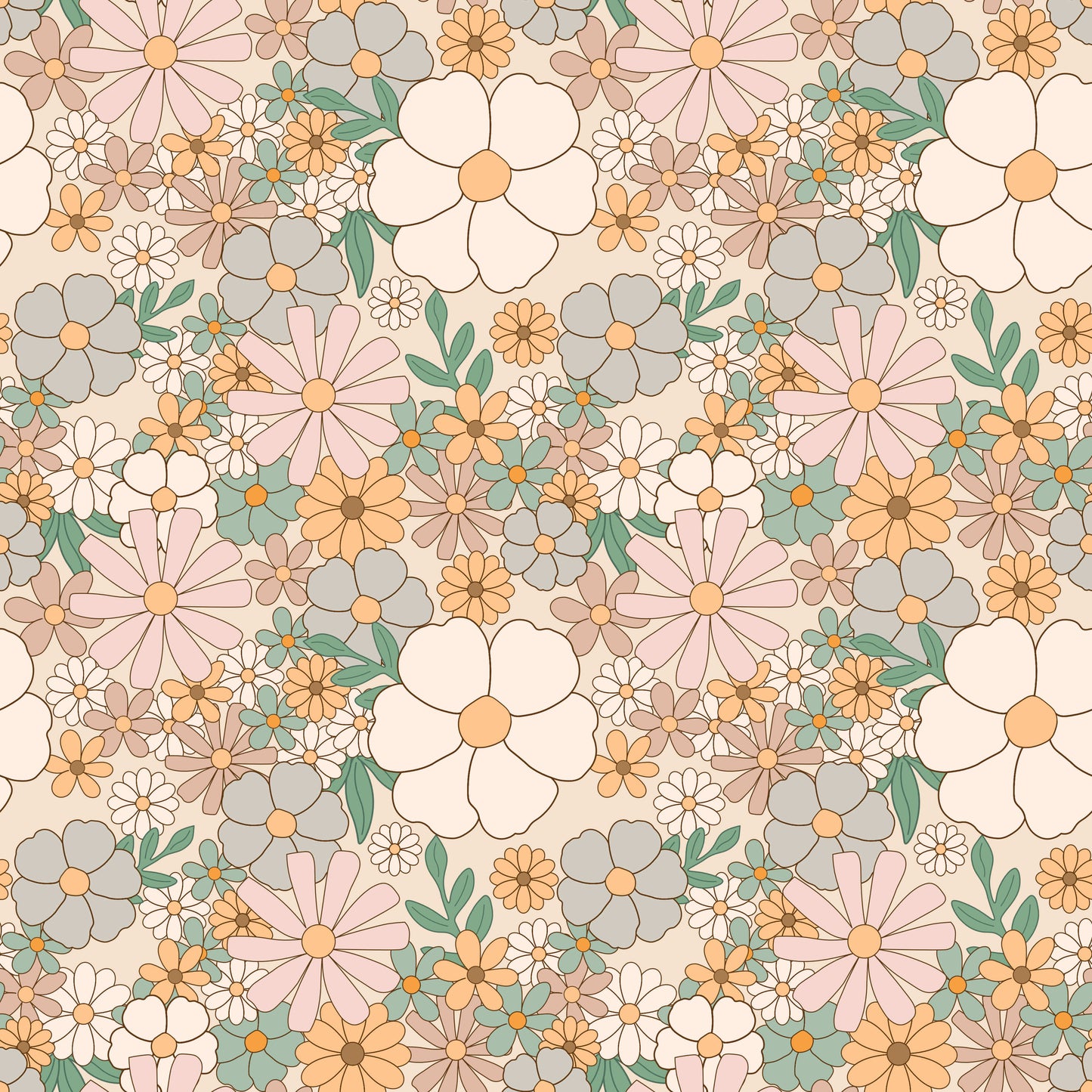 Pattern for printing on leather, acrylic, wood or cork for earring blanks or earring supplies in pattern style - Pattern -  Boho Floral - 04