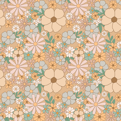 Pattern for printing on leather, acrylic, wood or cork for earring blanks or earring supplies in pattern style - Pattern -  Boho Floral - 05