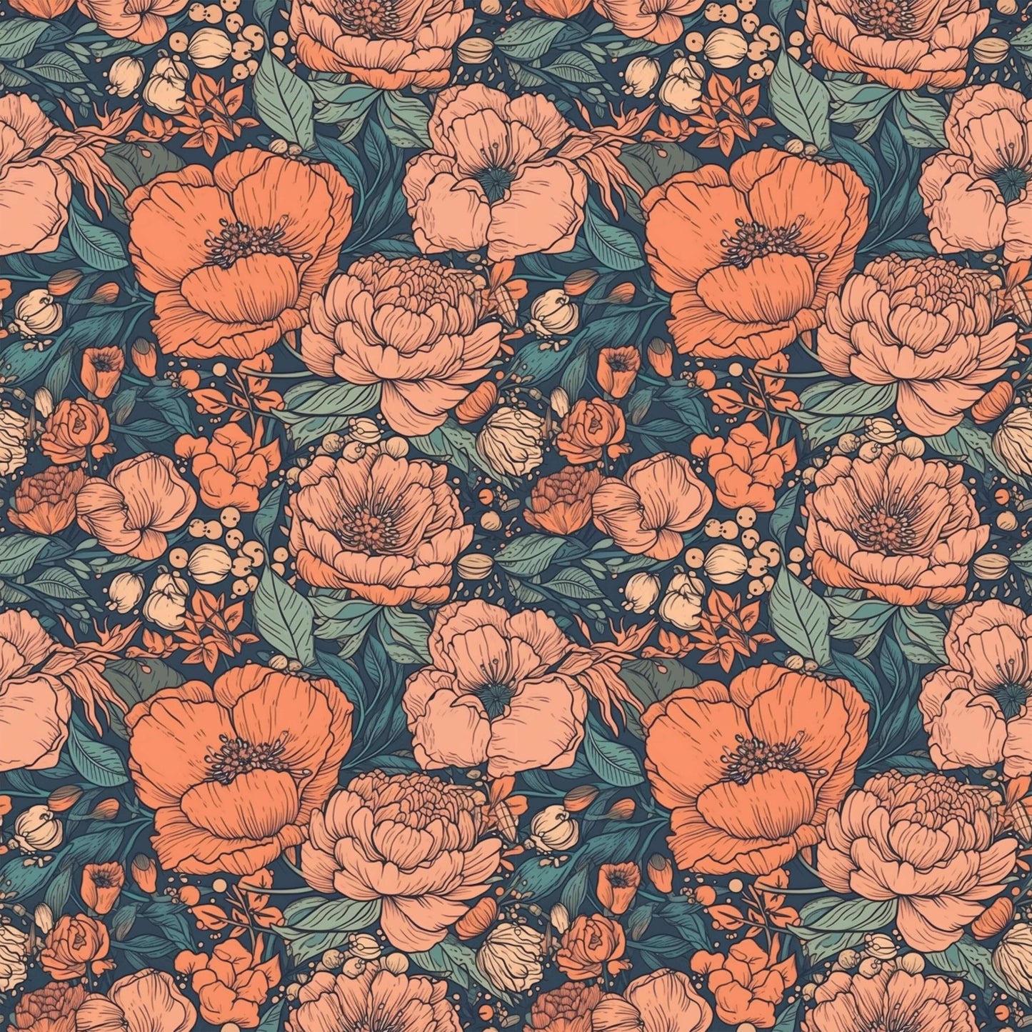 Pattern for printing on leather, acrylic, wood or cork for earring blanks or earring supplies in pattern style - Pattern -  Boho Floral - 07