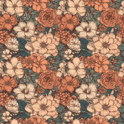 Pattern for printing on leather, acrylic, wood or cork for earring blanks or earring supplies in pattern style - Pattern -  Boho Floral - 08