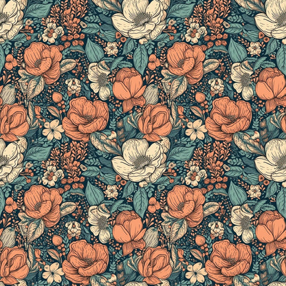 Pattern for printing on leather, acrylic, wood or cork for earring blanks or earring supplies in pattern style - Pattern -  Boho Floral - 09