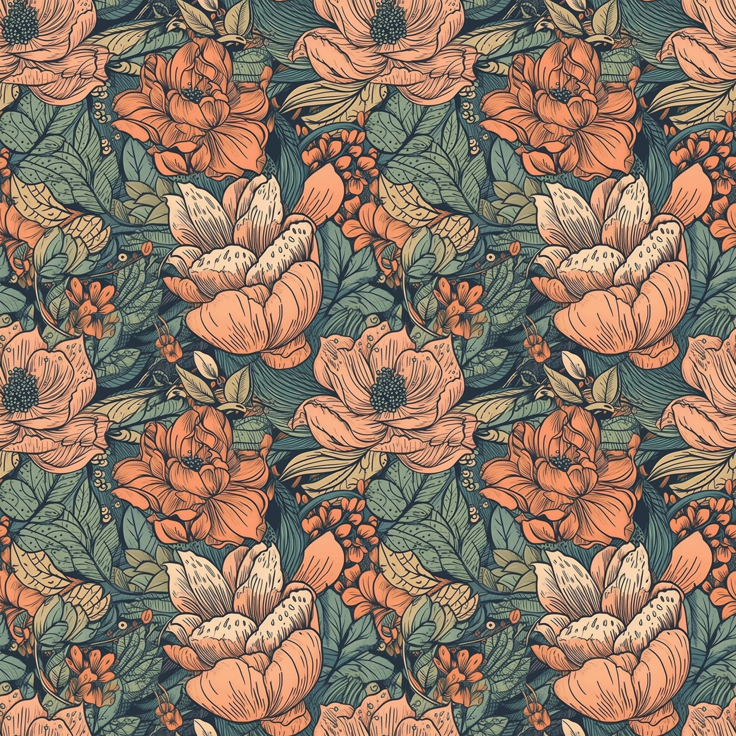 Pattern for printing on leather, acrylic, wood or cork for earring blanks or earring supplies in pattern style - Pattern -  Boho Floral - 10