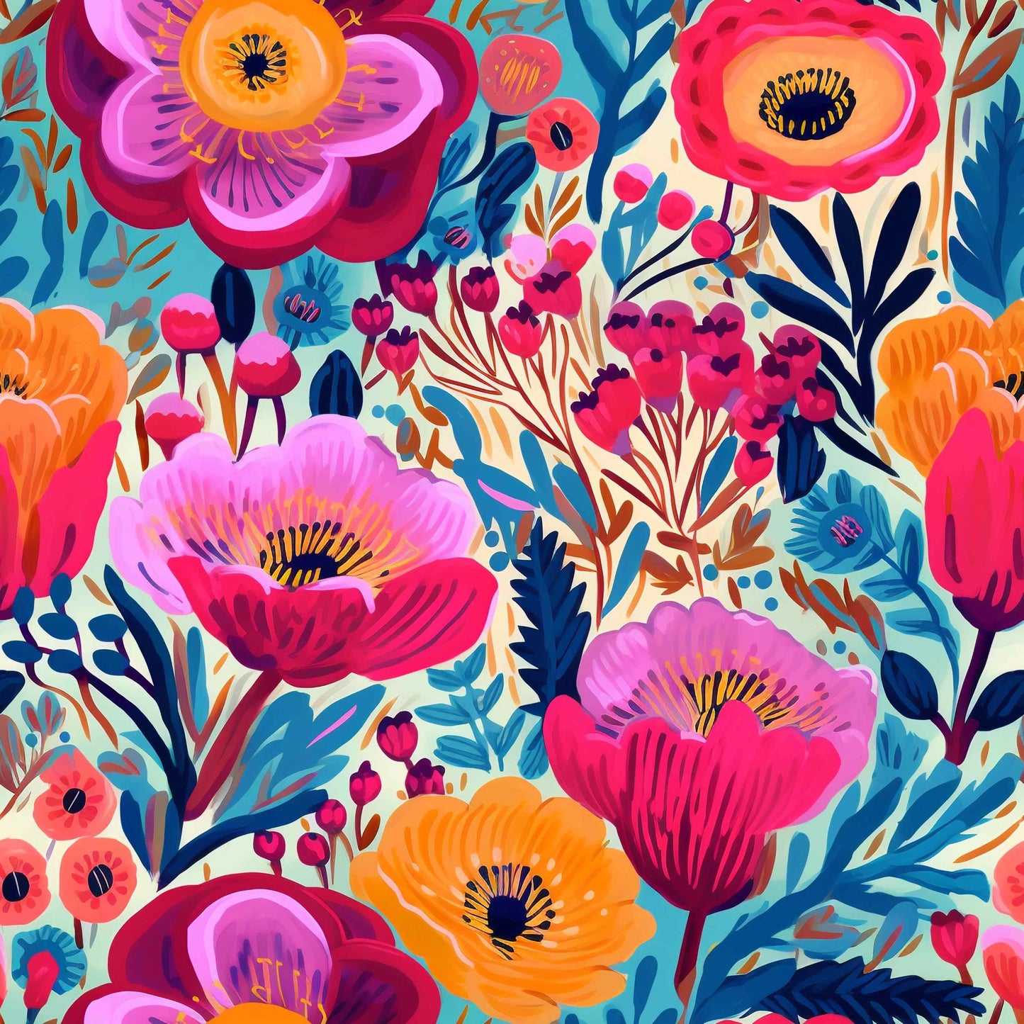 3x1.5cm - Semi Circle -  Clear Acrylic - 1 Hole at Top - Bold Floral - 64