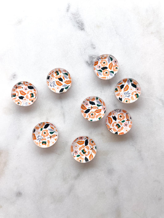 1.5cm Circle - Studs- Clear Acrylic - Picnic - 11