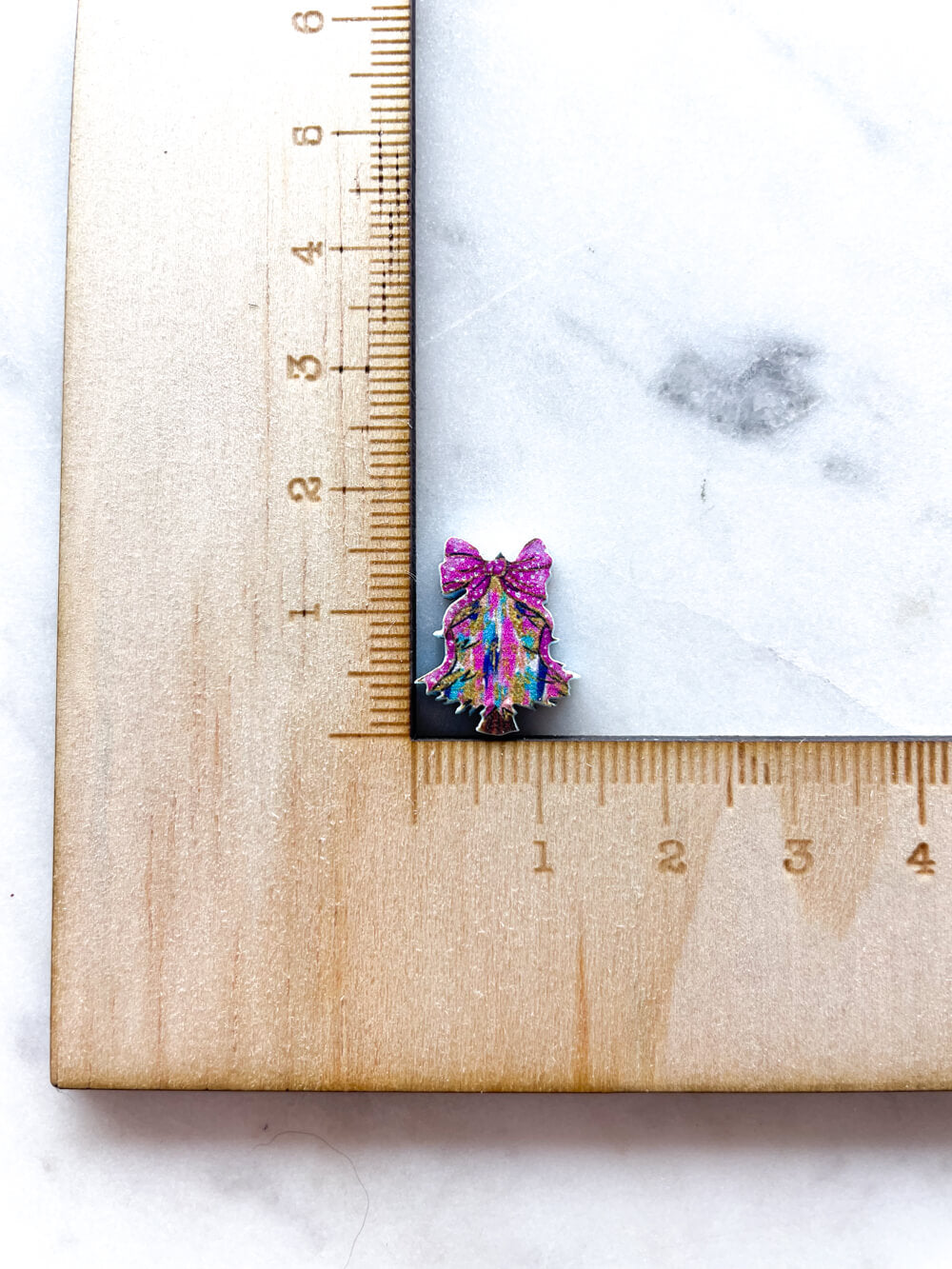 Studs - Brushstroke Christmas Tree 2 on Pastel Blue Acrylic