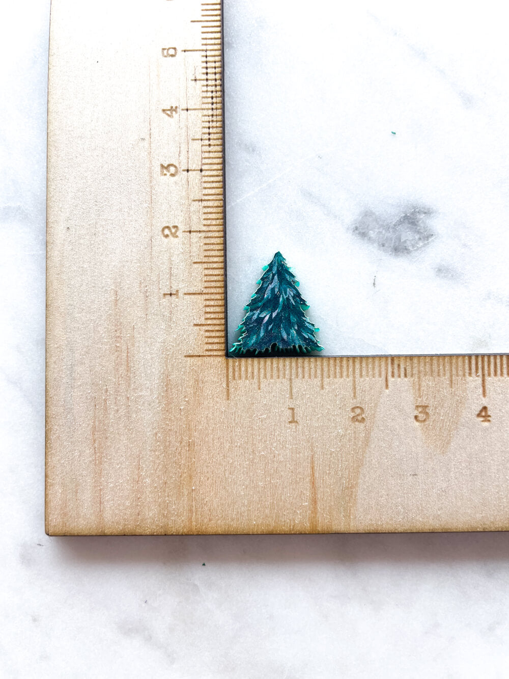 Studs - Brushstroke Christmas Tree 6 on Deep Green