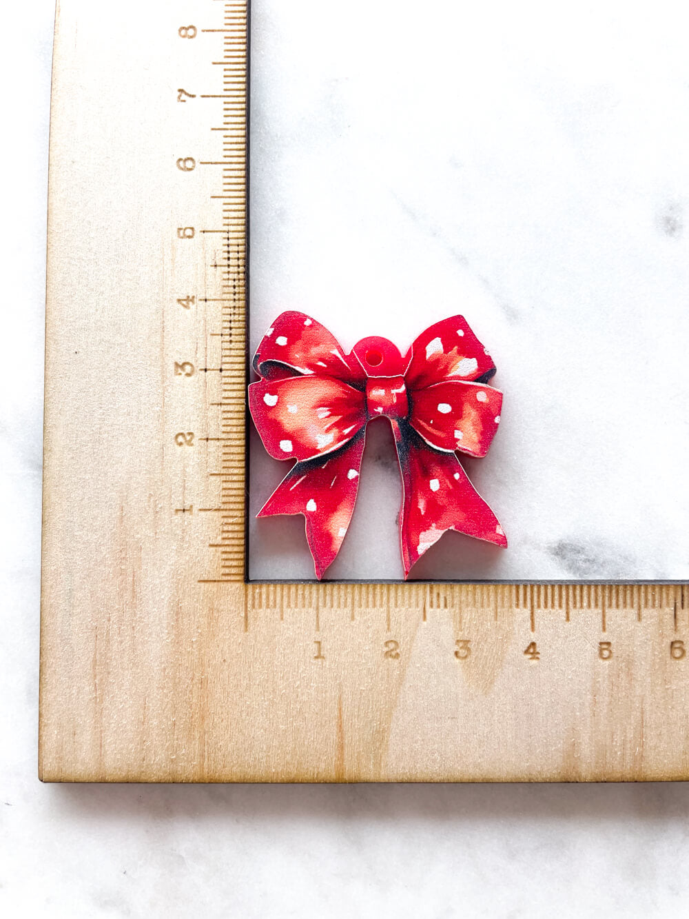 Large - Red Bow on Red Acrylic