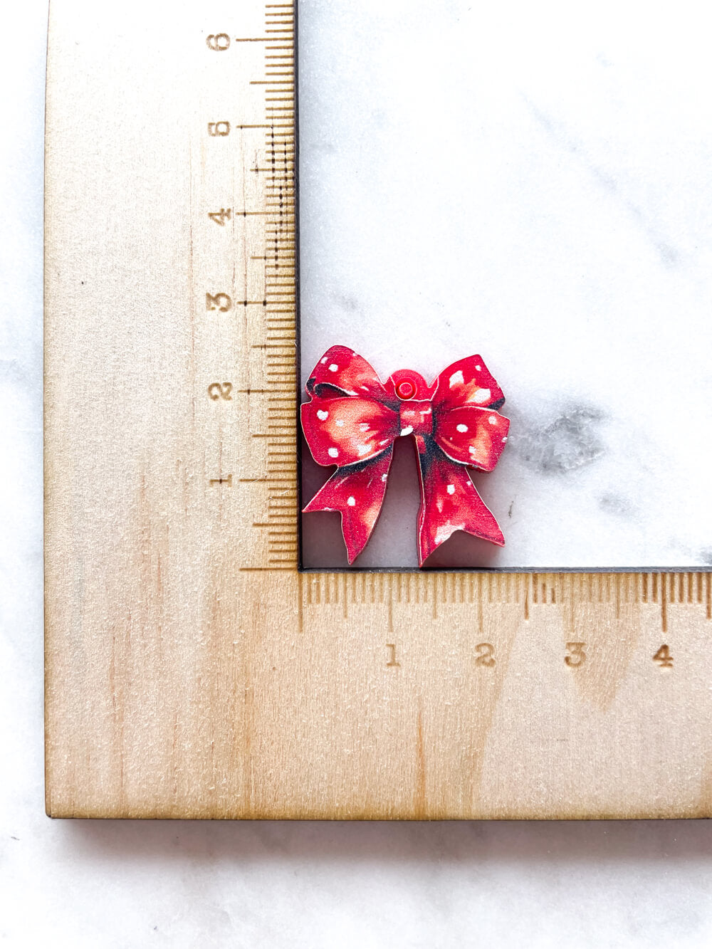 Small - Red Bow on Red Acrylic