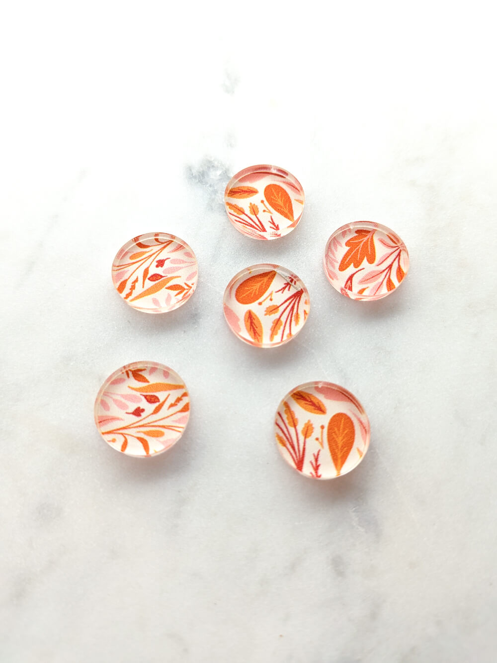 1.5cm Circle - Studs- Clear Acrylic - Australiana - 53