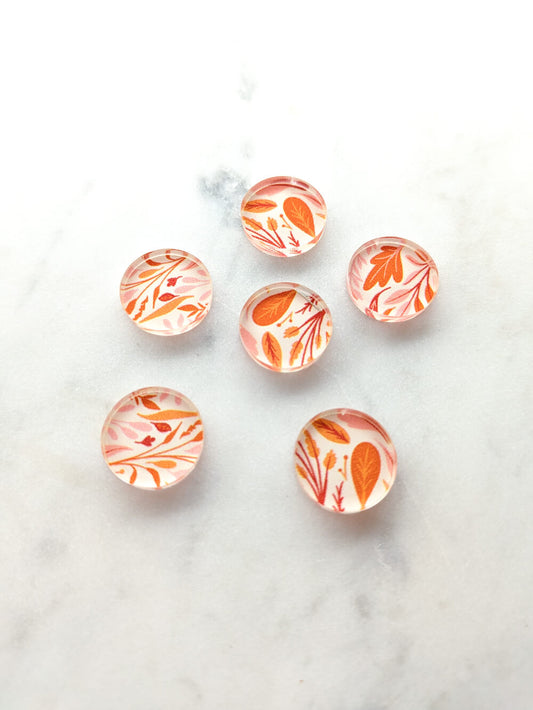 1.5cm Circle - Studs- Clear Acrylic - Australiana - 53