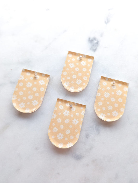 Clear Acrylic - 3cm Arch - 1 Hole - Pastels - 32