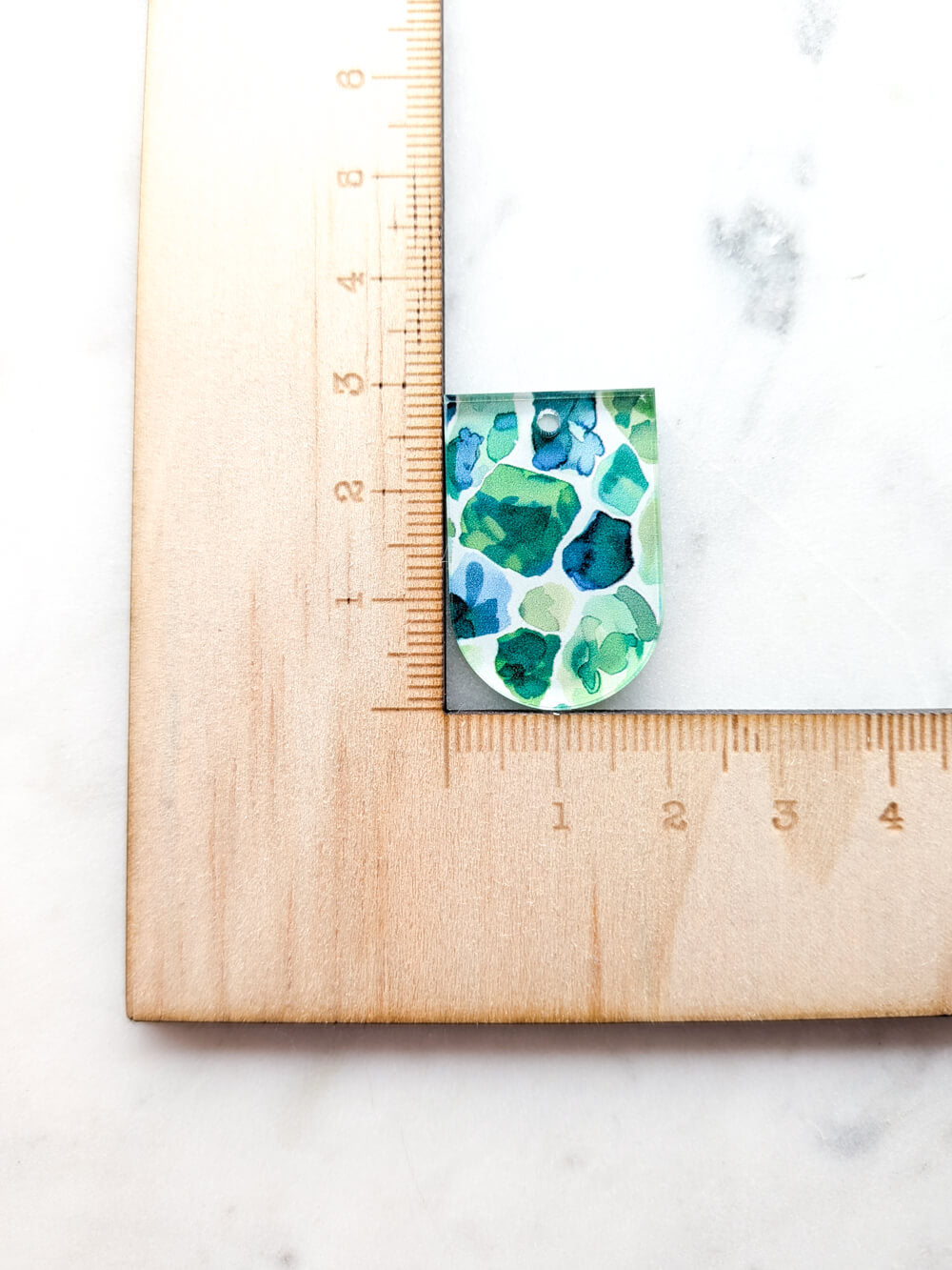 Clear Acrylic - 3cm Arch - 1 Hole - Terrazzo - 52