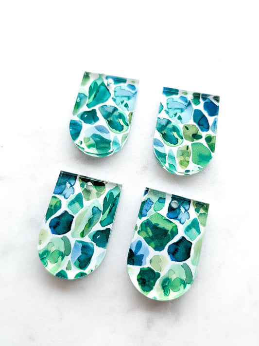 Clear Acrylic - 3cm Arch - 1 Hole - Terrazzo - 52