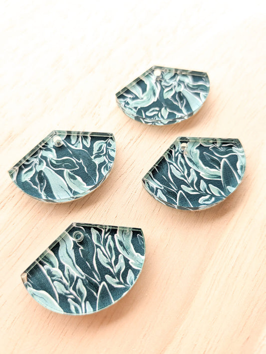 Clear Acrylic - 3cm Fan - 1 Hole - Australiana - 80