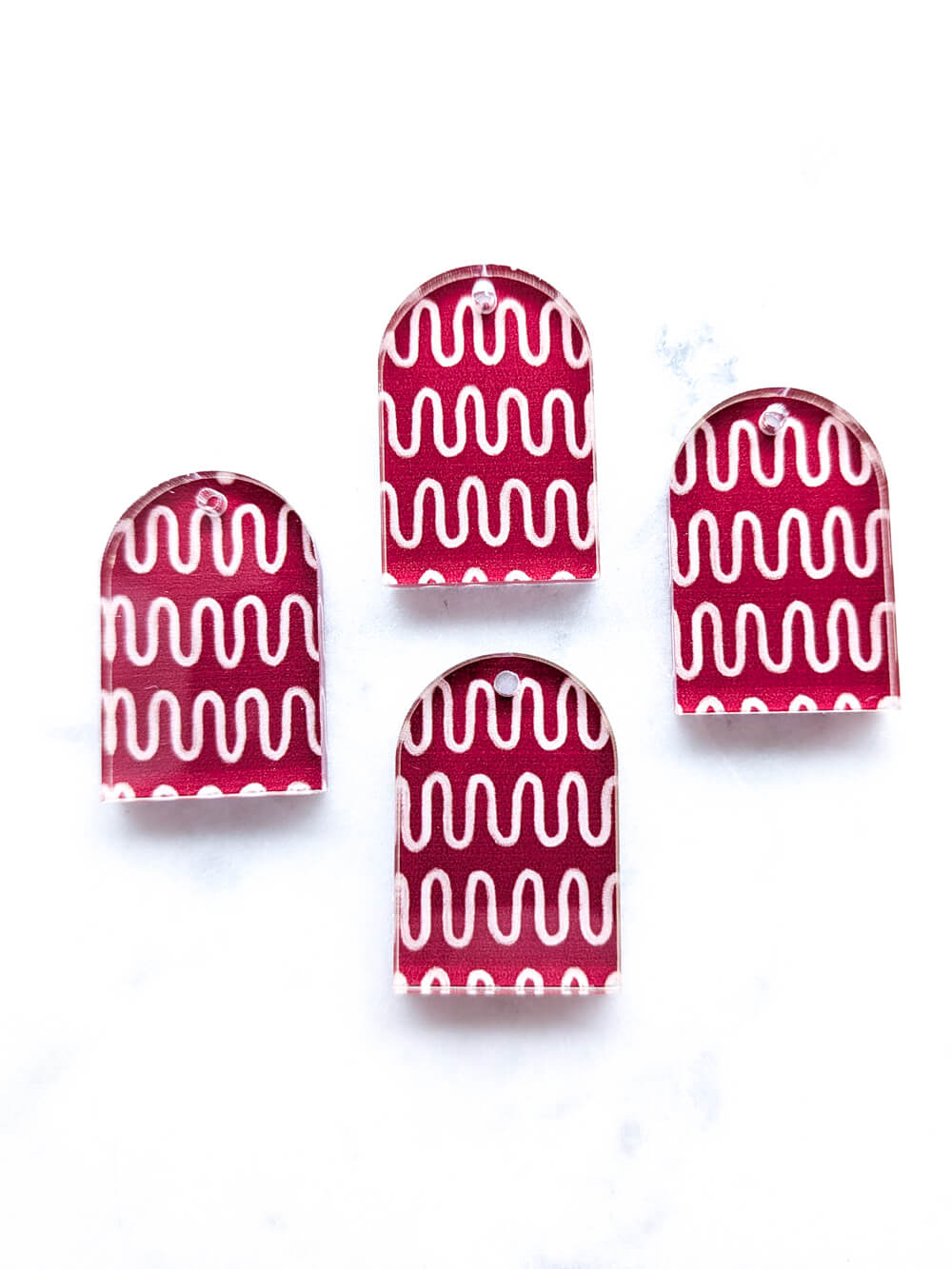 Clear Acrylic - 3cm Arch - 1 Hole - Australiana - 129