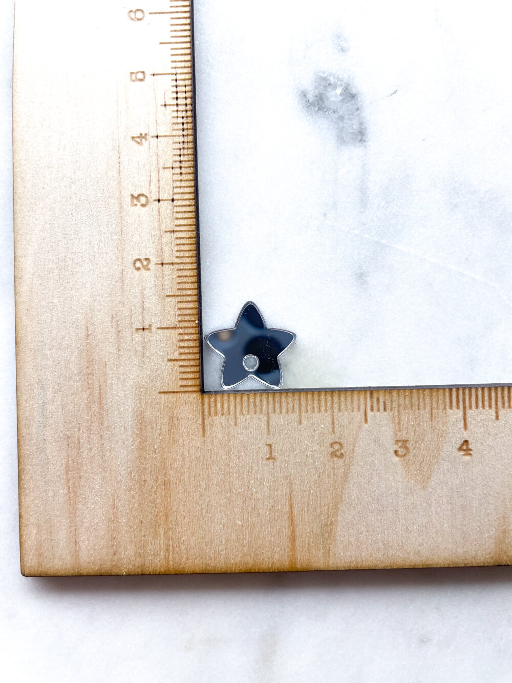 15mm Silver Mirror Star Toppers/Studs