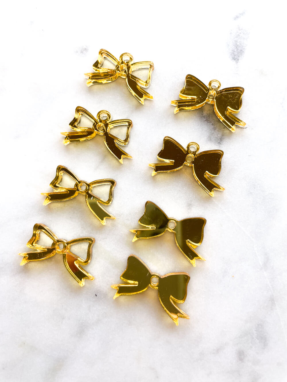 25mm Gold Mirror Bows