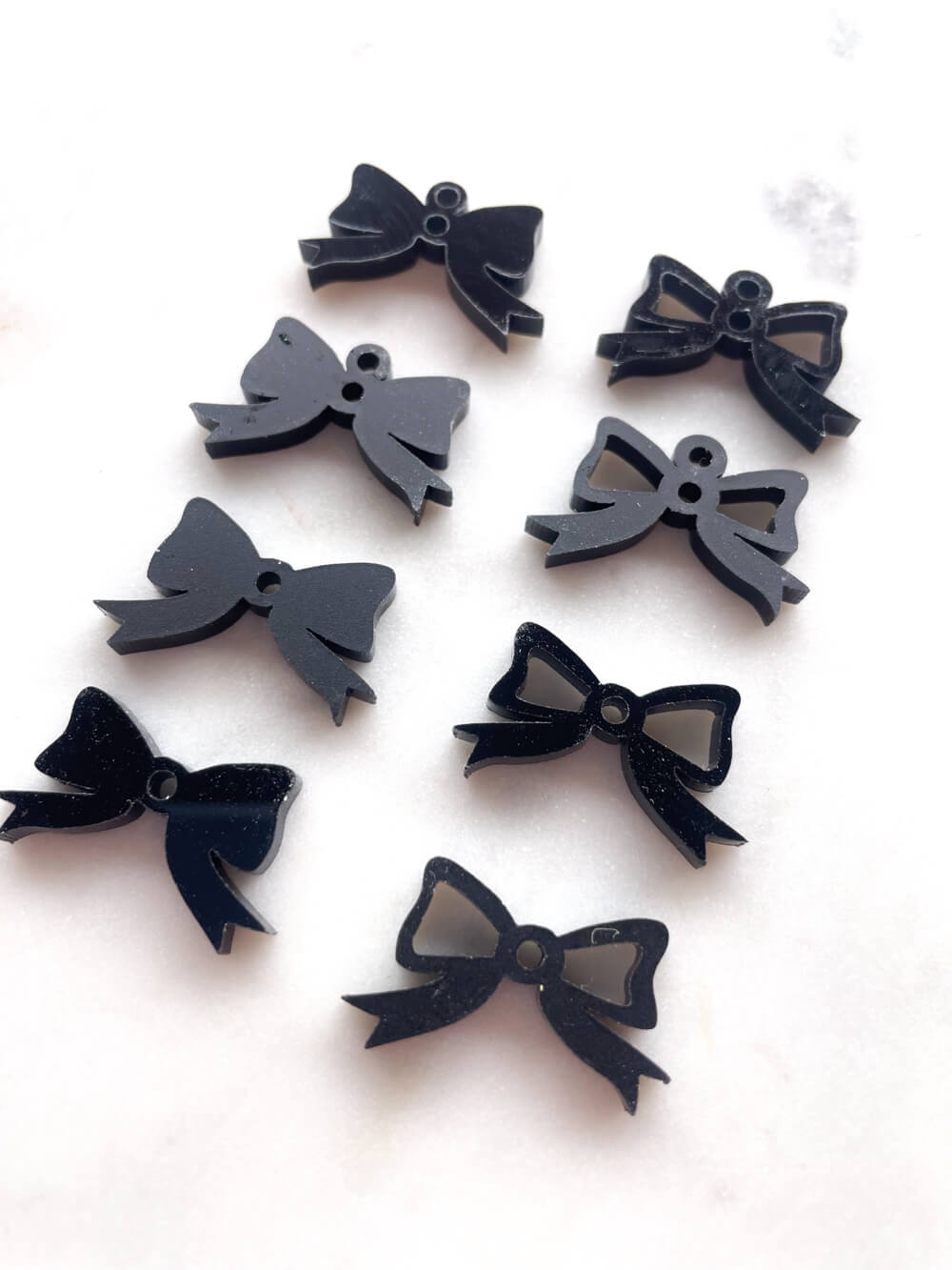 25mm Black Bows