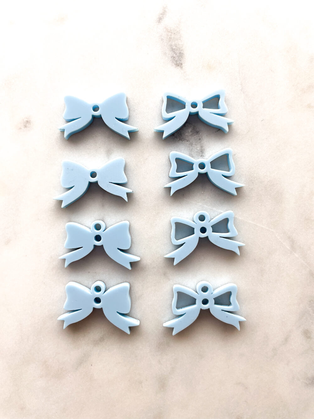 25mm Pastel Blue Bows