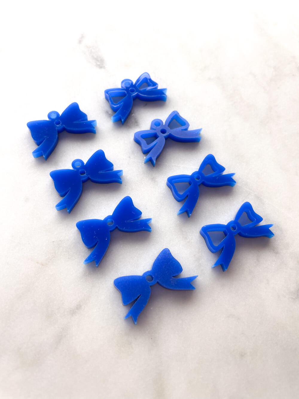 25mm Blue Bows