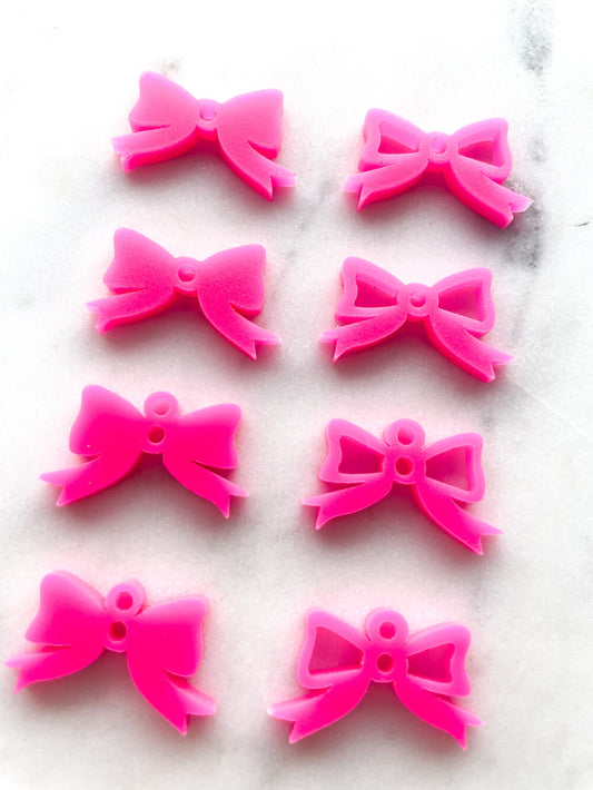 25mm Fluro Pink Bows
