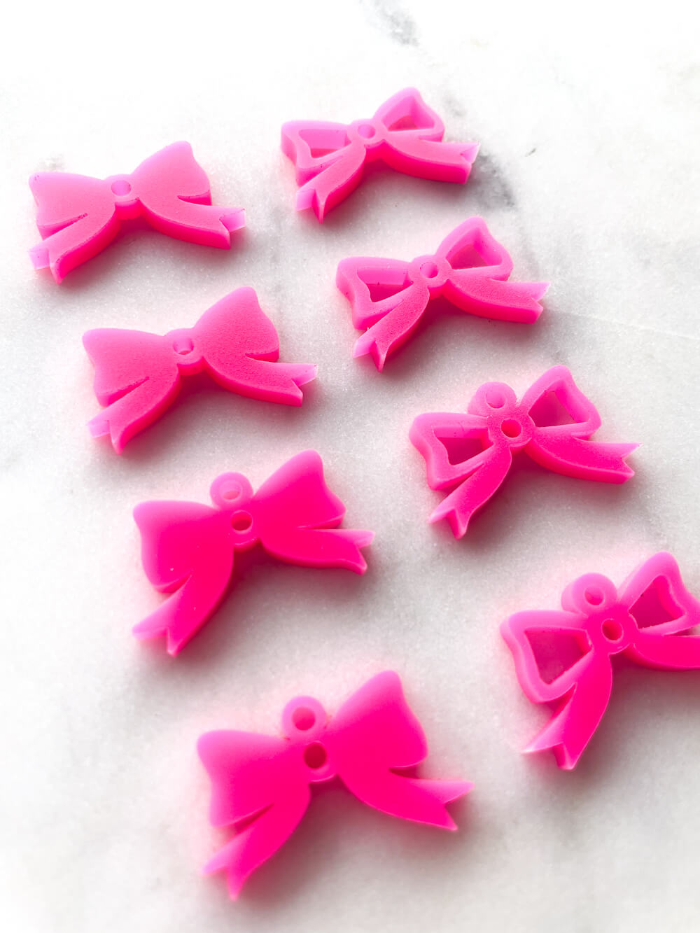25mm Fluro Pink Bows