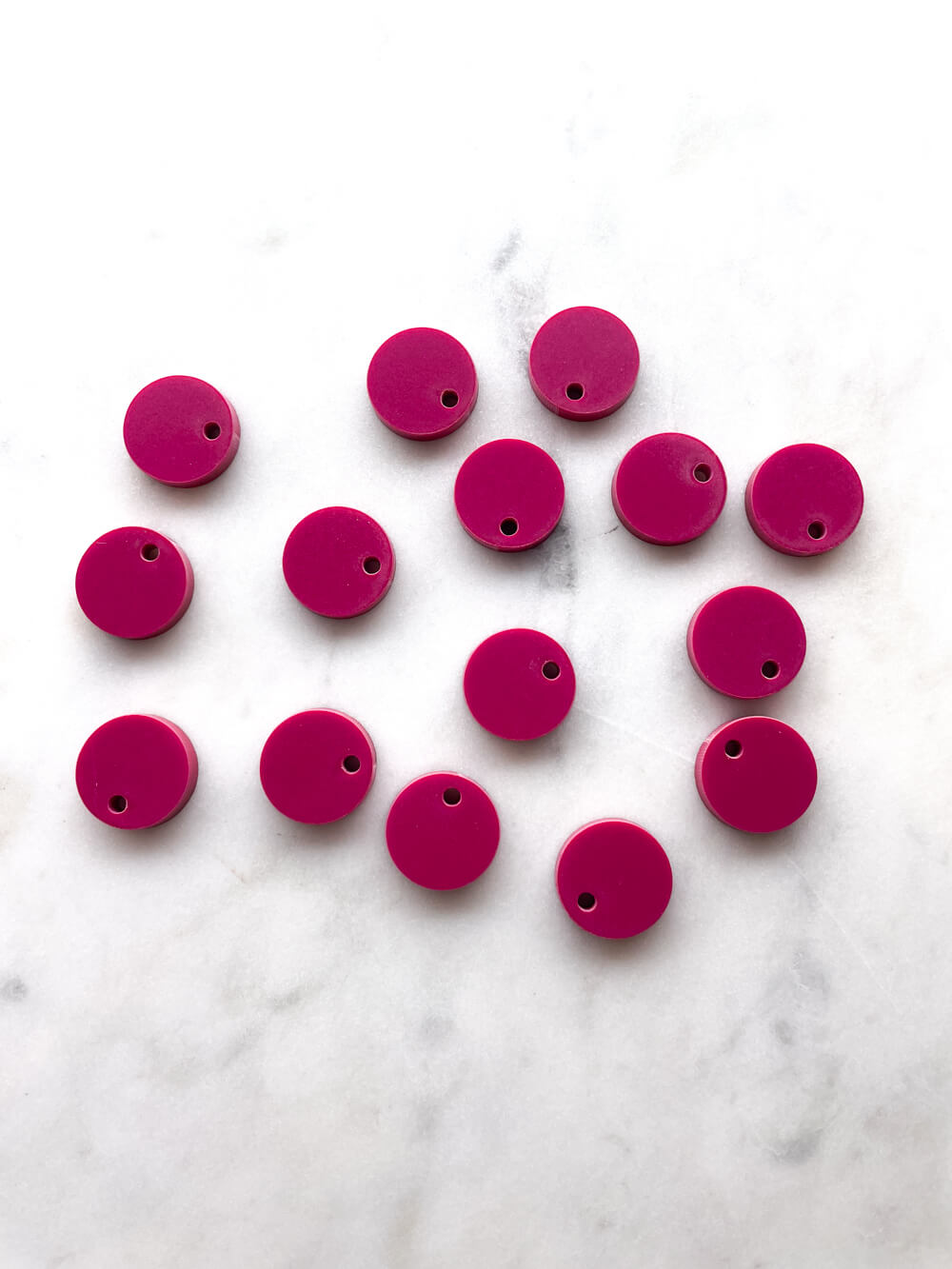 15mm Raspberry Circle Toppers/Studs