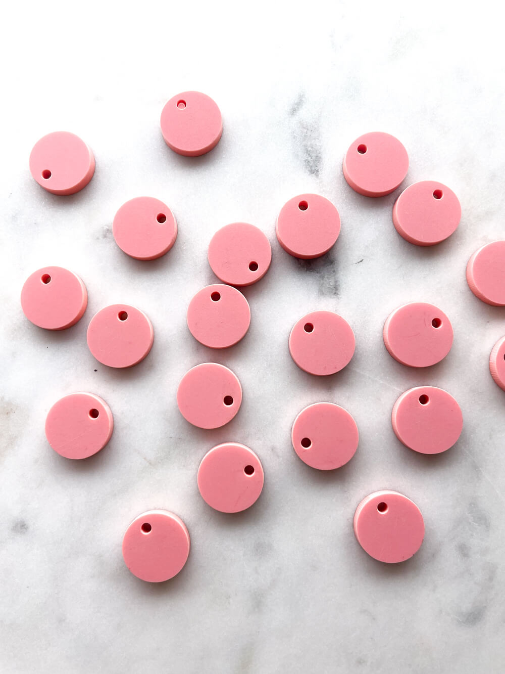 15mm Peach Circle Toppers/Studs