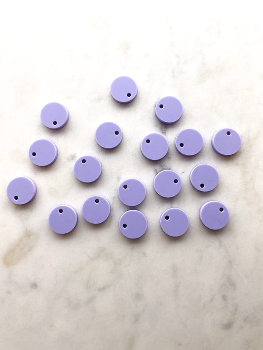15mm Lilac Circle Toppers/Studs