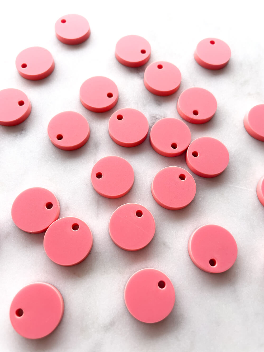 15mm Salmon Circle Toppers/Studs