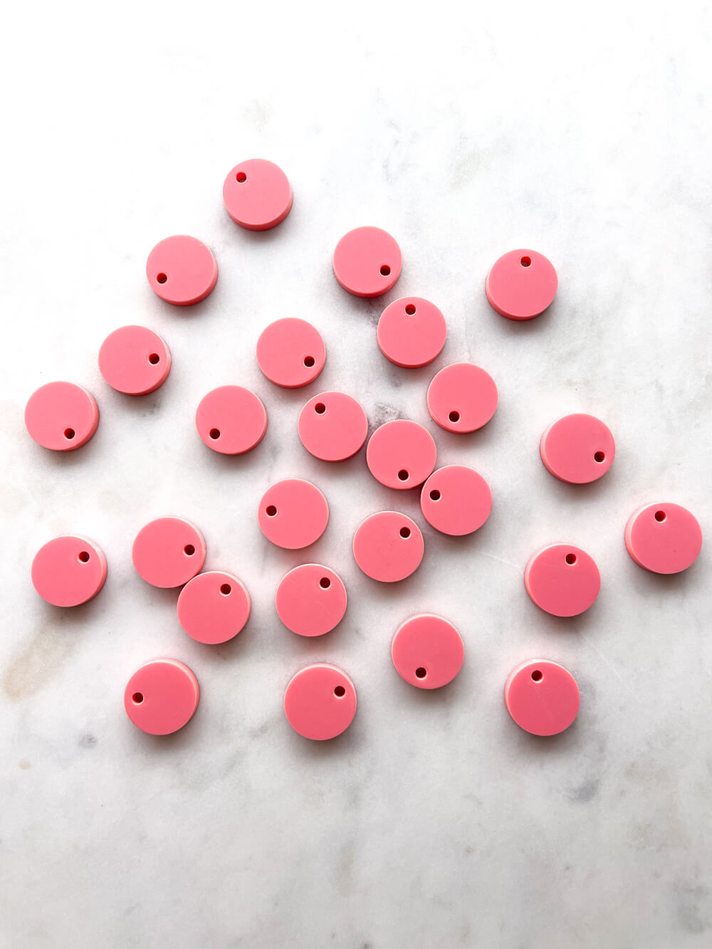 15mm Salmon Circle Toppers/Studs