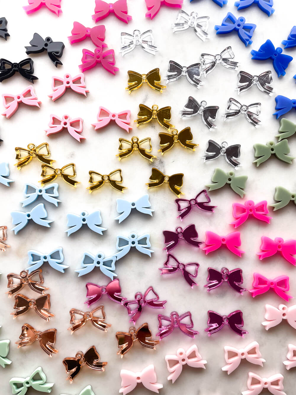 25mm Acrylic Bows (All Colours)