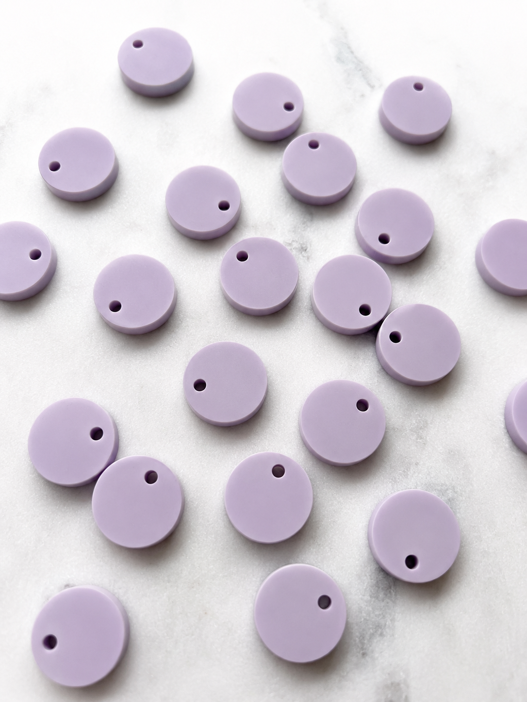 12.5mm or 15mm Dusty Violet Circle Toppers/Studs- Various Pack Sizes