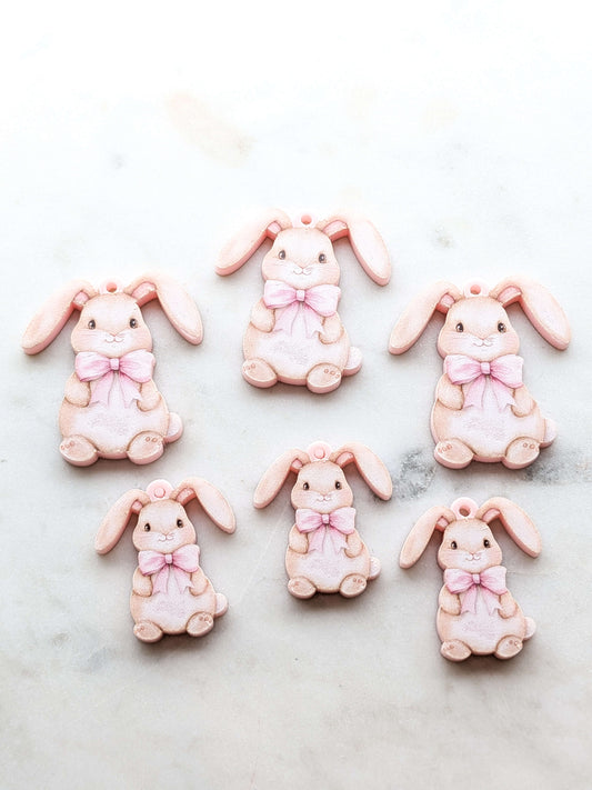 Easter Bunny 9 printed on Light Pink Acrylic