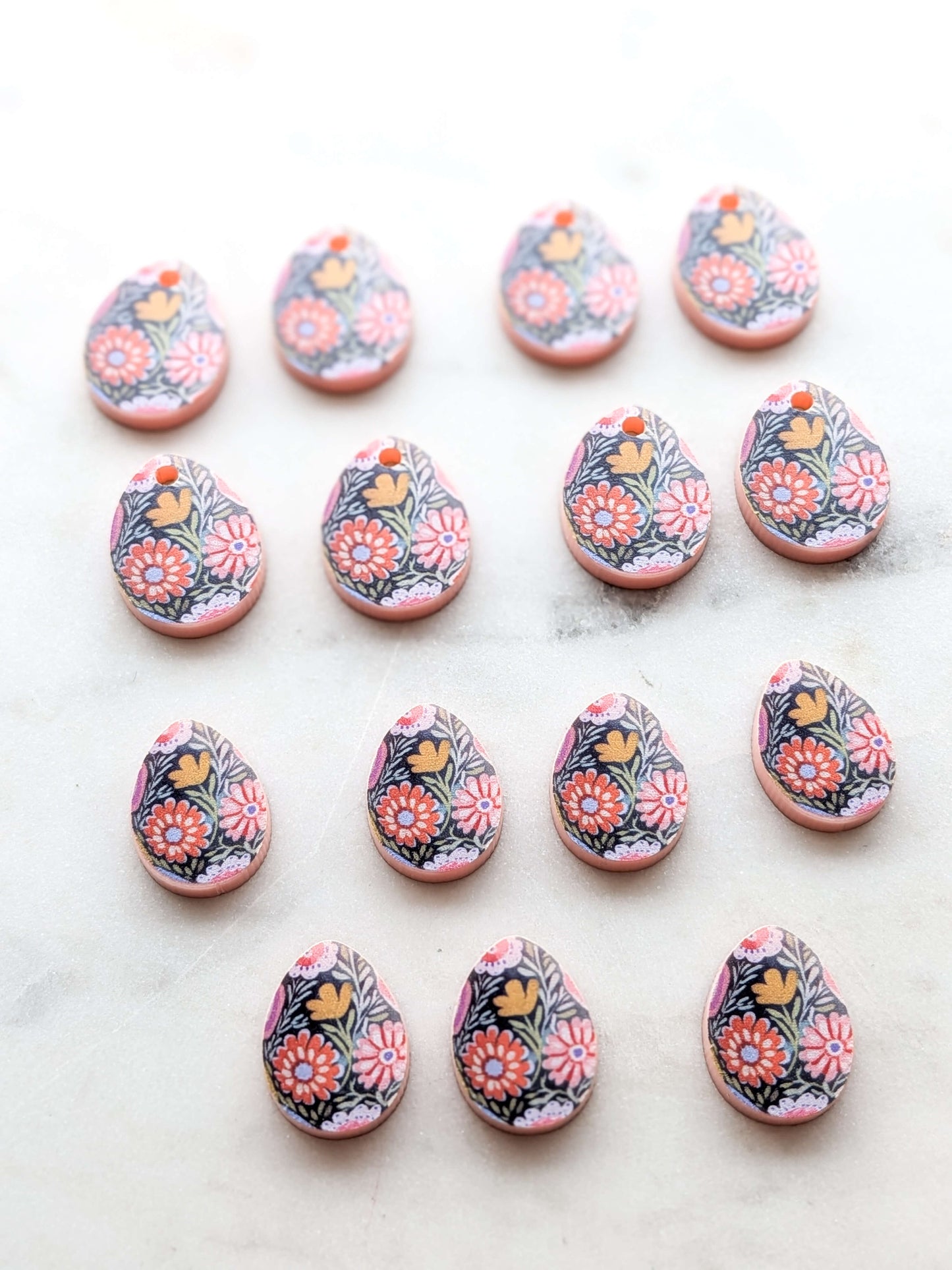 Easter Eggs 15 printed on Rose Acrylic